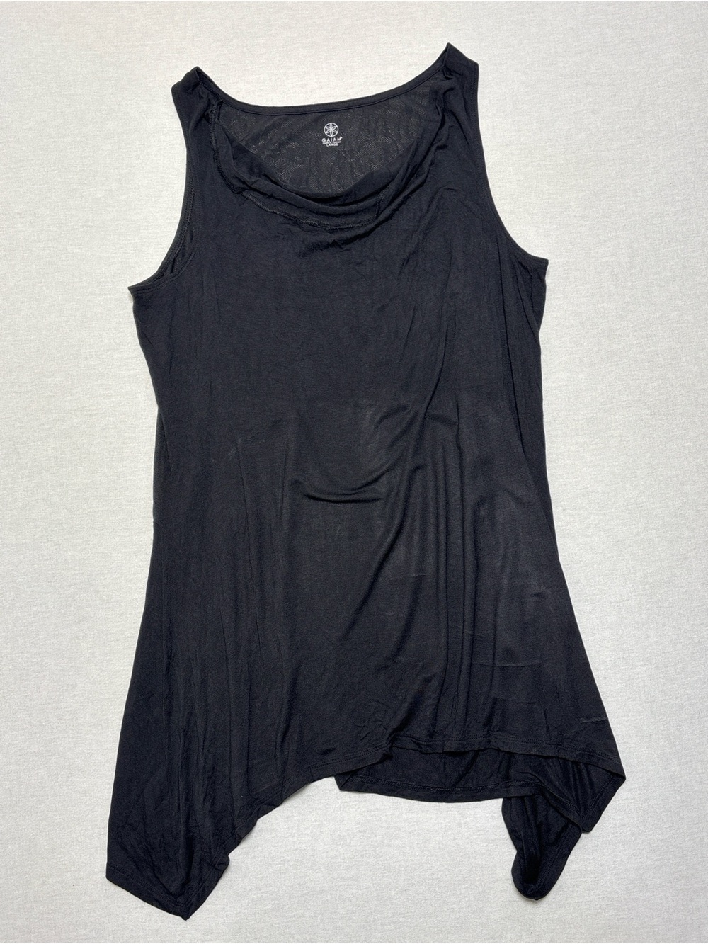 GAIAM Black Asymmetrical Tank Top